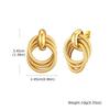 Geometric Inlocked Circle Twist Statement Earring Waterproof Chunky Jewelry