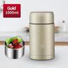 Bento LunchSnack Box1000ml Food Premium Stainless Steel Vacuum Insulated Thermal Container Flasks Soup Flask Containers Bag