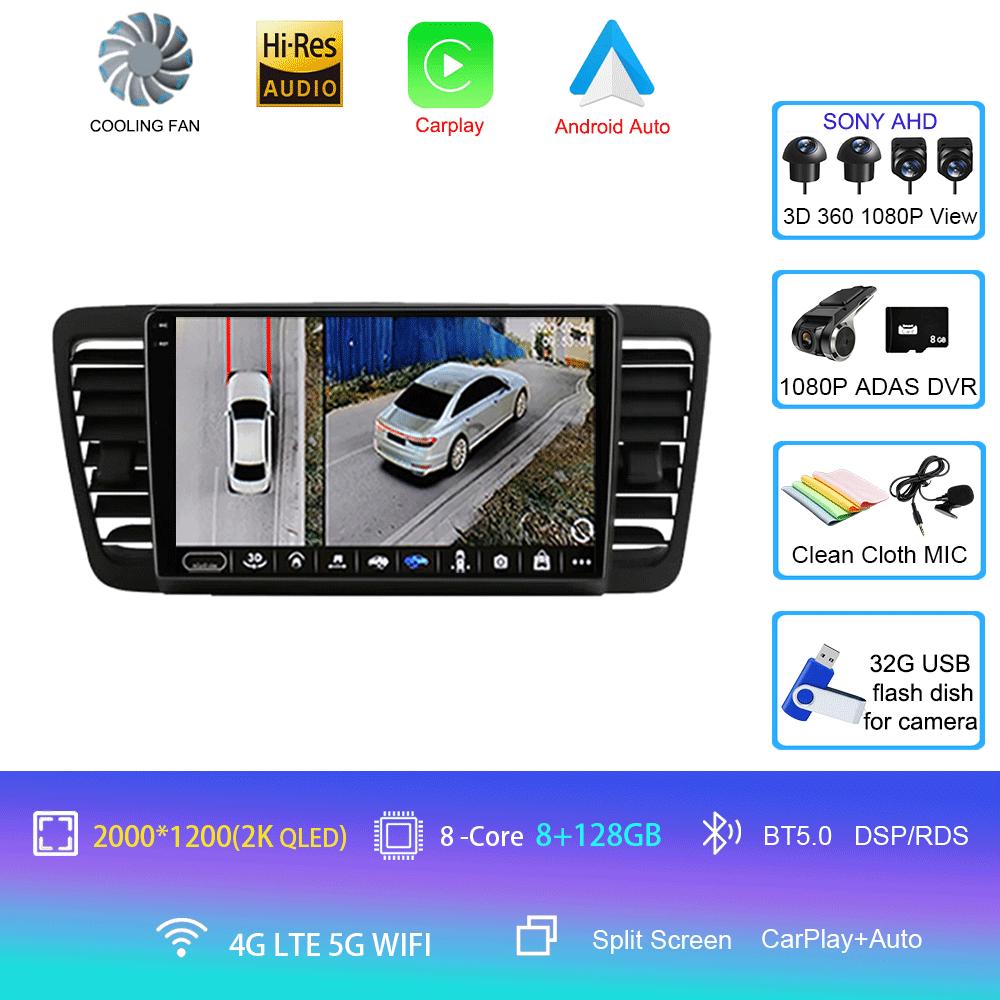 Android 14 For Subaru Outback 3 Legacy 4 2004 2005 - 2009 Auto Car Radio Video Multimedia Player Navigation GPS Carplay 2Din DVD