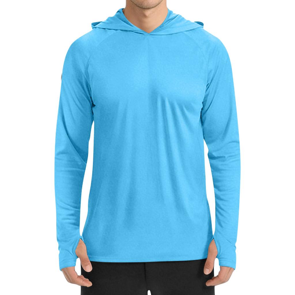 Men's Sun Shirt: Quick-Dry Long-Sleeve Hooded Sweatshirt / Quick-Dry Fishing Shirt