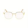 4PCS Fashion Color-Changing Eye Protection Glasses Anti-Blue Light Glasses Metal Frame Glasses