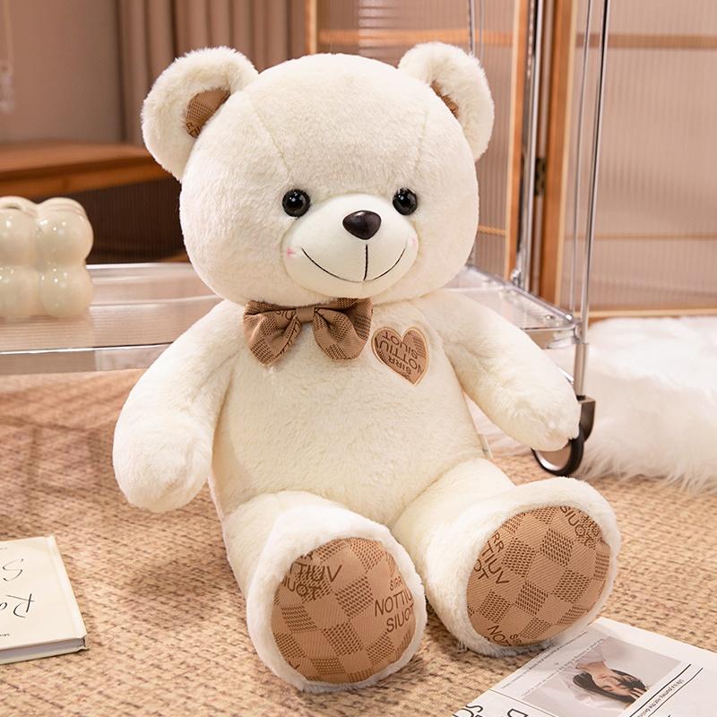 Non-Toxic Nice Kawaii Bowknot Bear Plush Toy Soft Stuffed Animal Bear Plushie Doll Birthday Christmas Gift For Children Kids