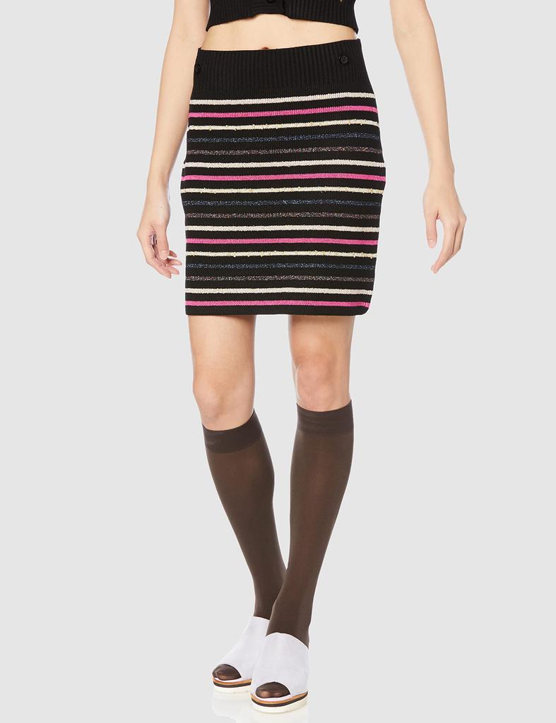Separate Setup Border Knit Dress SWNO231231 BLK F [Sneider] Women's