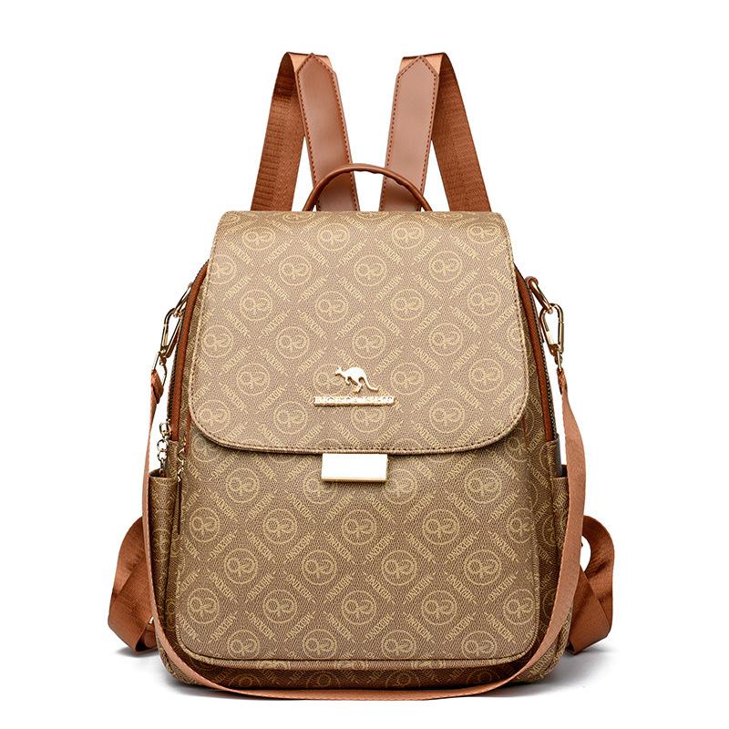 Schoolbag Retro Backpack Women's 1011 New Casual Multi-functional Travel Small Backpack Commuter Backpack