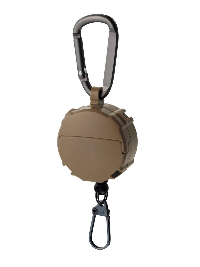 Daiichi Seiko Karabina Naviják + Mikro Pouzdro Tmavě Zemitá Připínací Karabina Rybaření