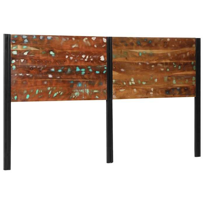 VidaXL Headboard 180 Cm Reclaimed Solid Wood and Iron, Panel Headboard, Double Headboard, Headboard for Bed 4017556