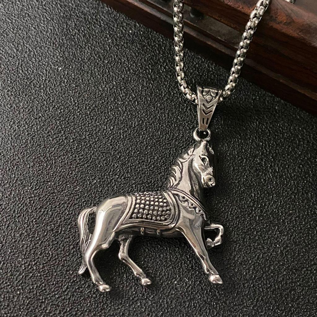 Stainless Steel Plated Creative DIY Jewelry Accessories Horse Pendant