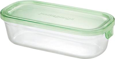Iwaki Heat Resistant Glass Storage Container Butter Case Green Rectangular M 500ml Pack Microwave & KC3246N-G