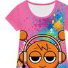 New Girl's Home Dress Rhythm Box Cartoon Character Children's Ruffle Cartoon  Fashion Cute Comfortable Dress