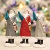 Christmas Figurine Figure Decors Resin Santa Clauses Statue Christmas Decorative Figurine Table Centerpieces for Holiday