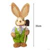 Straw Bunny Figurine DIY Material Pack Cartoon Cute Rabbit Statue for Adults Style A
