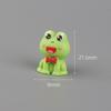10 Stück Lustiger Feiertagsfrosch Tier Auto Dekoration Harz Handwerk Miniaturfigur Winzig Für Bonsai Mikrolandschaft Feengarten Dekoration