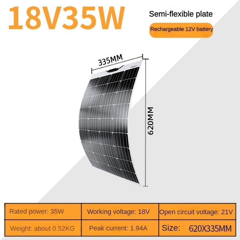 New Flexible Solar Panel 18V Household Photovoltaic Module Single Crystal Solar Panel Power Generation System