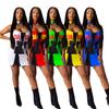 European & American Women's Printed Summer Lace-up Dress - Sexy & Tight for Music Festivals