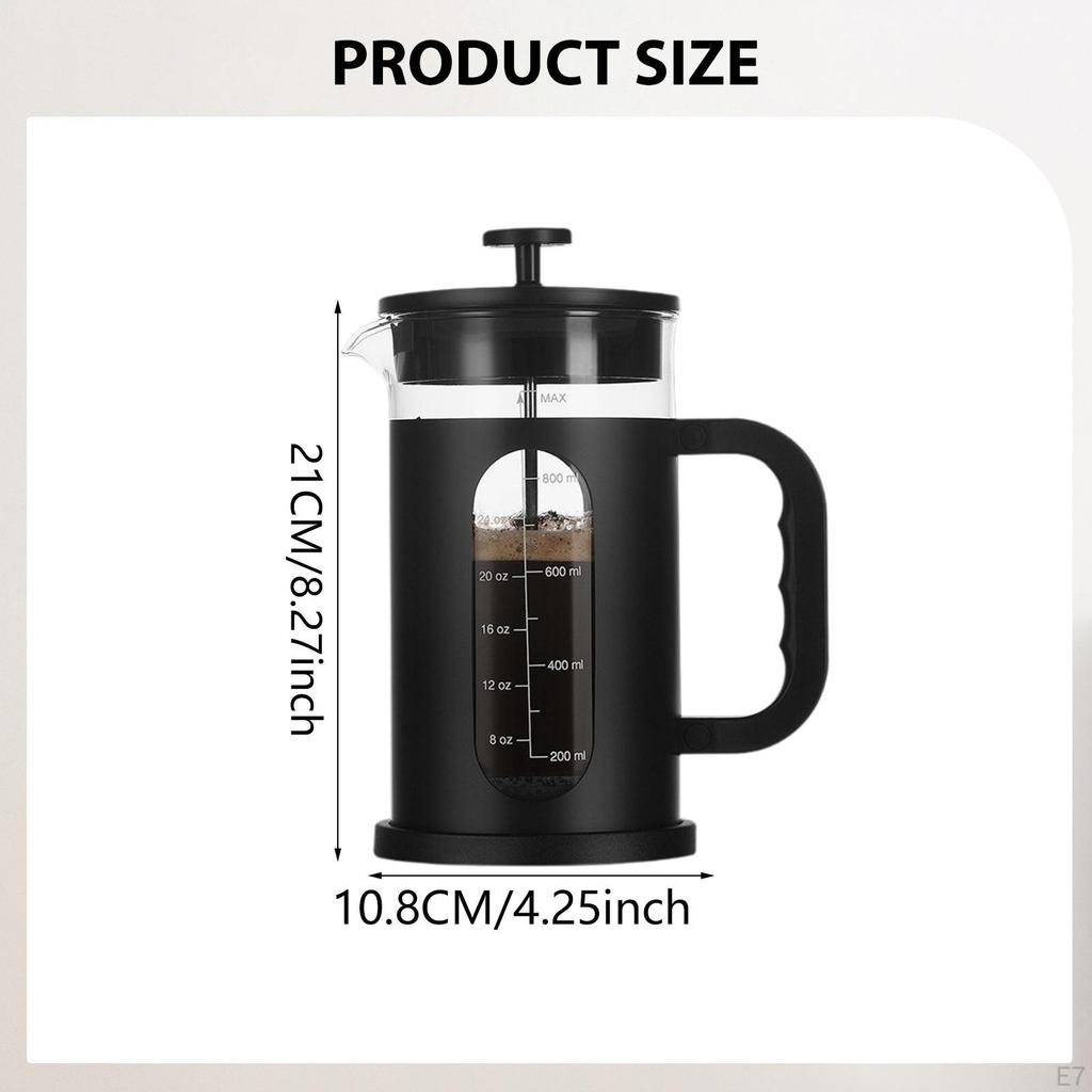 1000ml French Maker for Coffee, Kitchen, Camping, Home Or Office