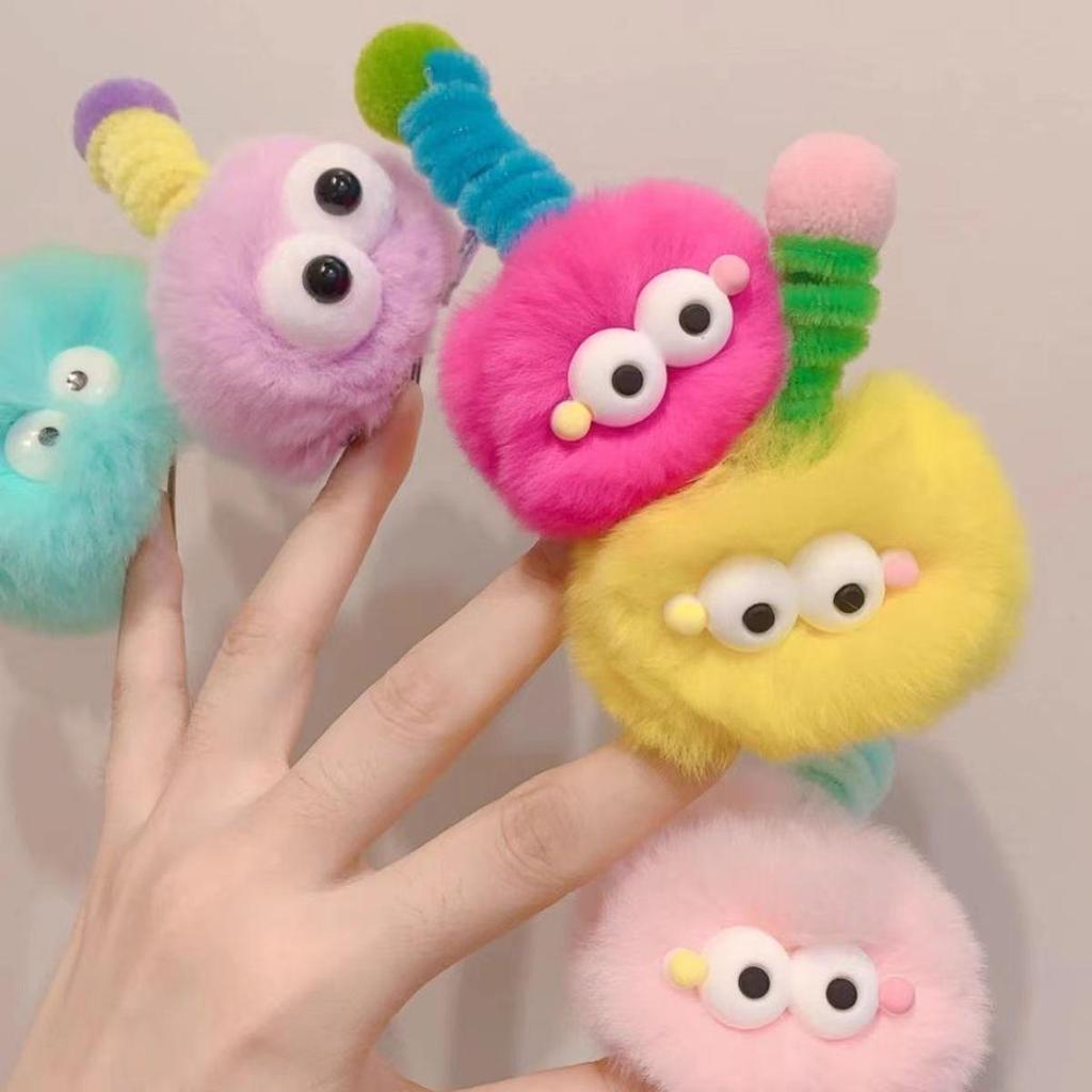 2023 Cute Colorful Monster Plush Hairpin - Funny Fur Duckbill Clip Headdress for Women