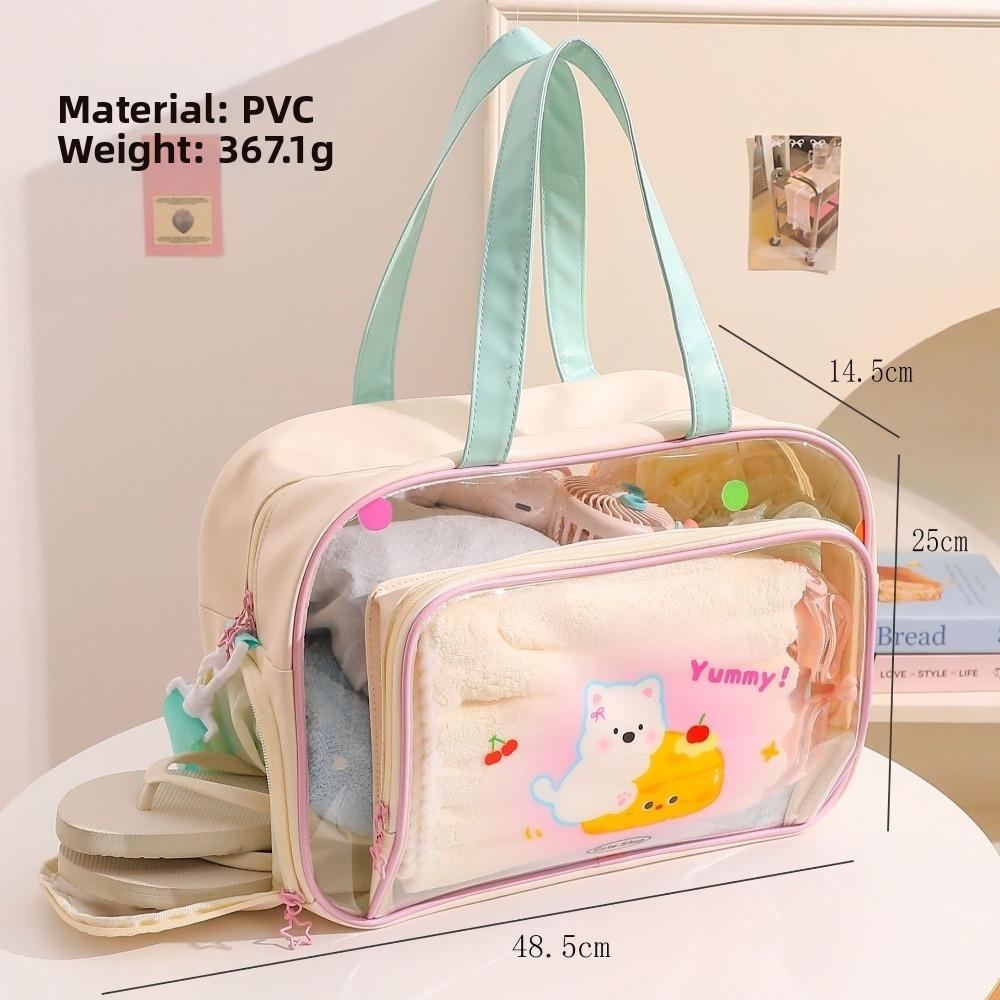 Wet Dry Separation Swim Handbag Shoe Compartment Travel Beach Bag Girls Toiletry Bag Outdoor Use