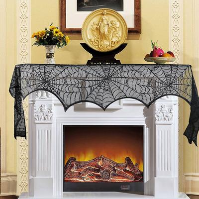 Halloween Tablecloth and Light Covers Set For Dining Table Mantels Holiday Decorations Washable Table Runner Lampshade