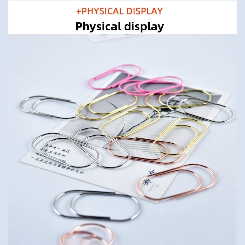 50PCS Large Size 50mm Paper Clip Metal Cartoon Color Decorative Office File Student Notebook Organizer