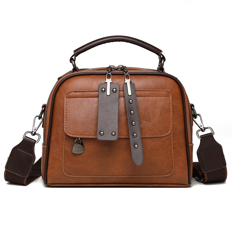 Luxury Women's Soft Leather Top-Handle Bags Design Shoulder Messenger Bags High Quality Handbags and Purses Commuting Sac a Main