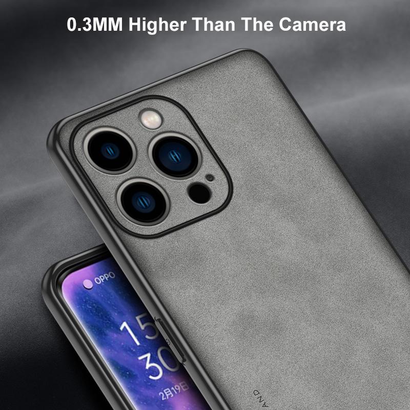 For iPhone 16 Plus Case Luxury PU Leather Phone Case For iPhone 16 Pro Max 16Pro Back Cover Matte Silicone Full Protection Coque