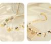 European-American Court Style Gold-Plated Titanium Necklace with Freshwater Pearls & Natural Stone Beads