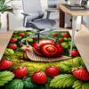1PC Snail Strawberry Extra Large Non Slip Floor carpet, Office, family, bedroom Large Area Rug Indoor Rugs, Vibrant Colors