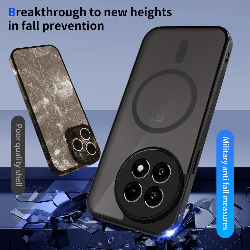Matte for Magsafe Magnetic Wireless Charging Case for OnePlus 15 13 T R 13R Case Ace 5 Pro 1+15 5G Nord 5 CE5 Shockproof Cover