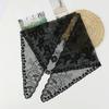 Embroidered Lace Triangle Scarf Prayer Veil Church Hijab Towel Women Veil Solid Floral Triangle Scarf Headband Hijabs