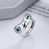 Einheitsgröße 925 Sterlingsilber Tier Frosch Verstellbares Modeaccessoire [Rockyu] Damenring, Meistens, Silber, Ring, Ring, Stilvoll, Party, Weihnachten,