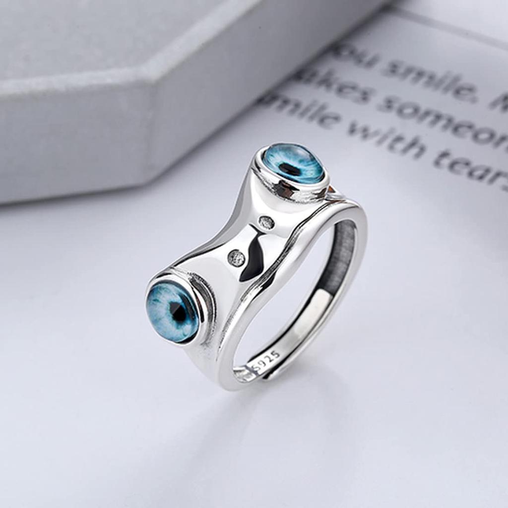 Einheitsgröße 925 Sterlingsilber Tier Frosch Verstellbares Modeaccessoire [Rockyu] Damenring, Meistens, Silber, Ring, Ring, Stilvoll, Party, Weihnachten,