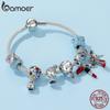 BAMOER 925 Silver Travelling Charms Fit for Silver Snake Bracelet Bangle Balloon Pendant Dainty Camera Beads Jewelry