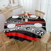Abstract Lines Gradient Colors Round Tablecloth Waterproof Table Cover For Wedding Party Decoration Dining Table Cover