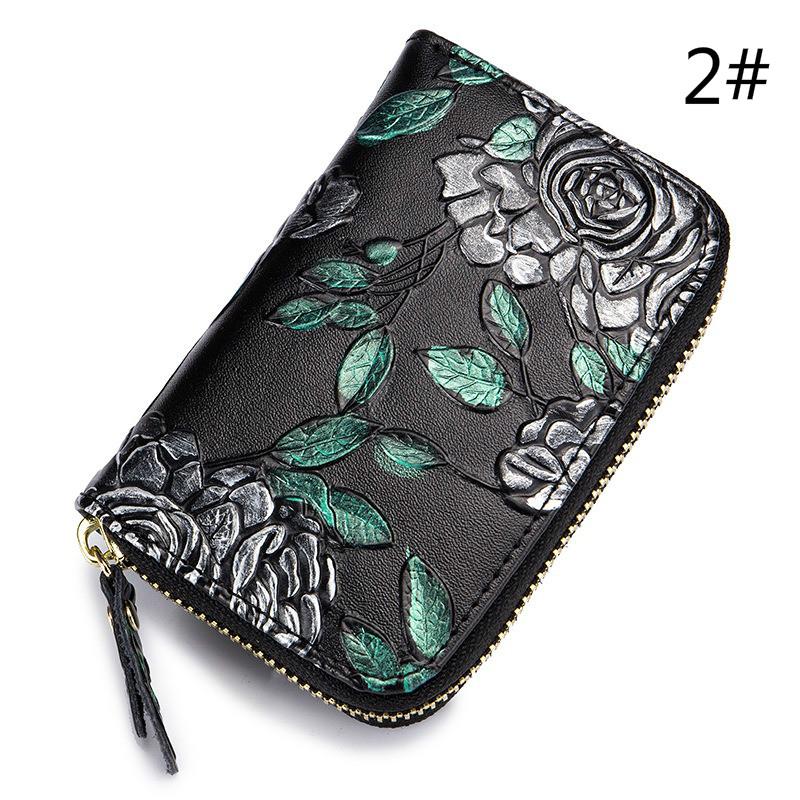 

Модный женский кожаный кошелек с цветочным узором розы