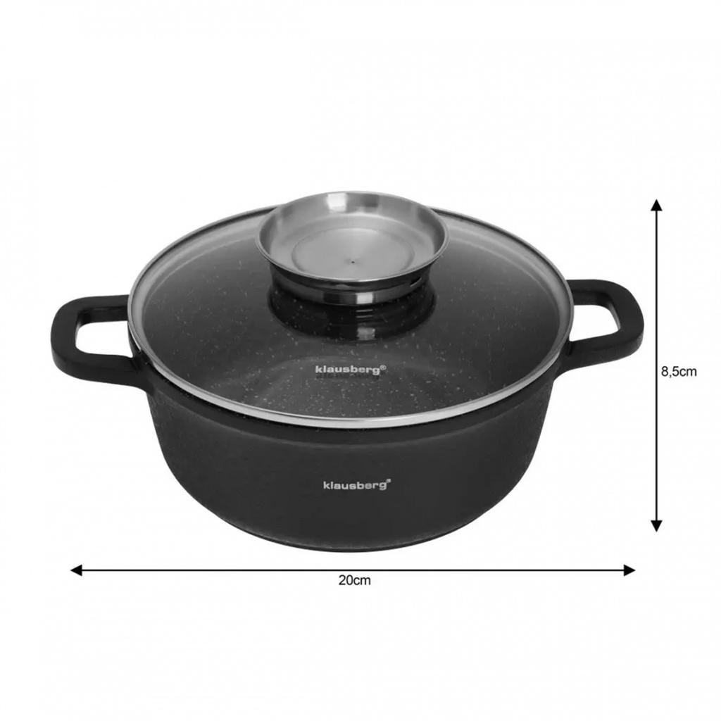 KLAUSBERG KB-7359 8-PIECE GRANITE POTS SET