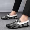 Fashion High-end new mens loafers Fashion Crocodile Skin Pattern Genuine cow Leather summer men shoes Breathable driving shoes Moccasins