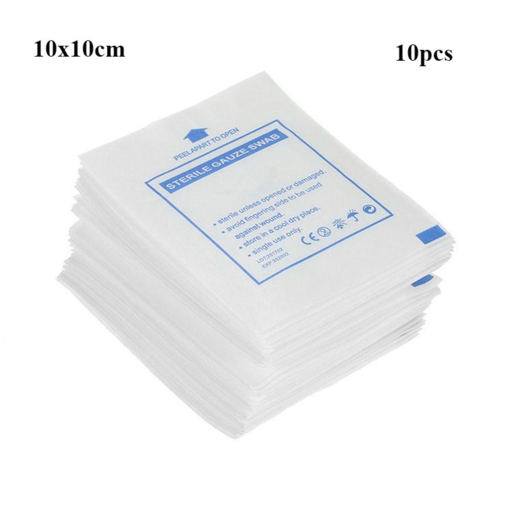 10Pcs 5x5cm 7.5x7.5cm 10x10cm Breathable Degreased Gauze Wound Dressing Band Aid Bandage Large Wound Aid Wound Bandage