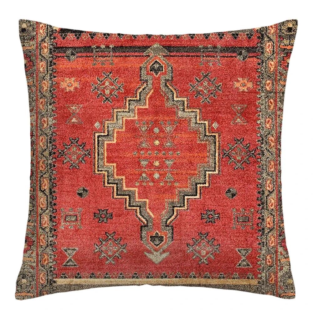 Moroccan Ethnic Cushion Cover, Short Plush Pillowcase 40x40 45x45 50x50 60x60, Sofa Decorative Cushion Cover, Home Decoration