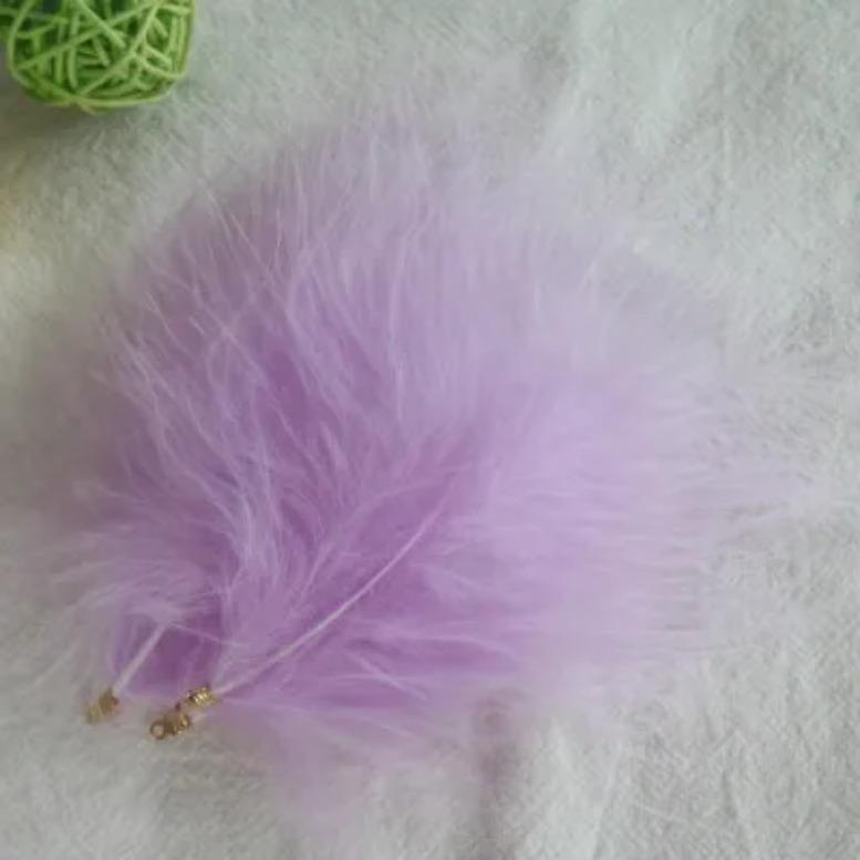 FeatherVelvet Feathers with Metal Clip Buckle, Turkey Plumas, DIY Feather Jewelry, Craft, Dream Catcher, Decoration Material, 10-12cm