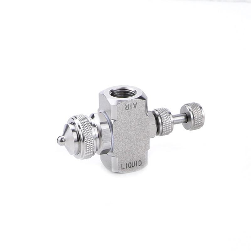 Air Atomizing Nozzle 1/4BSPT Misting Low Pressure Flat Fan Solid Cone Wide Angle Mix Type Spray Tip Nozzles