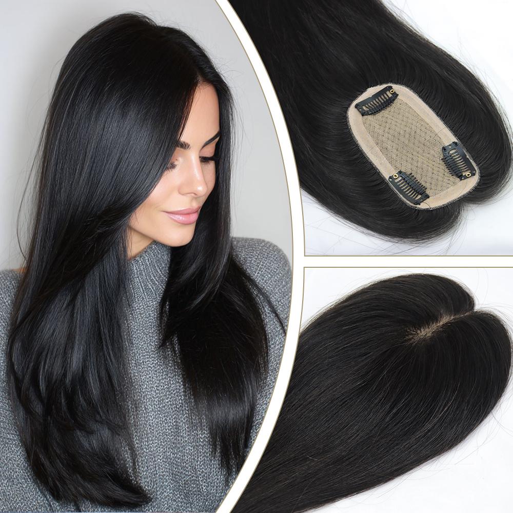 Women Virgin Human Hair Topper With