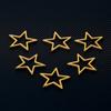 Semitree 10pcs 17mm Star Charms Stainless Steel  Bracelet Connectors Necklace Pendant DIY Jewelry Making Handcrafted Accessories