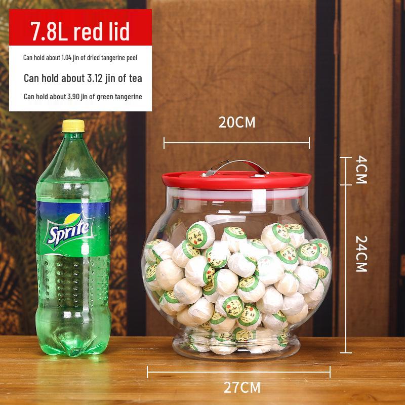 Large Glass Food-Grade Storage Jar for Dried Tangerine Peel and Tea Sealed for Freshness