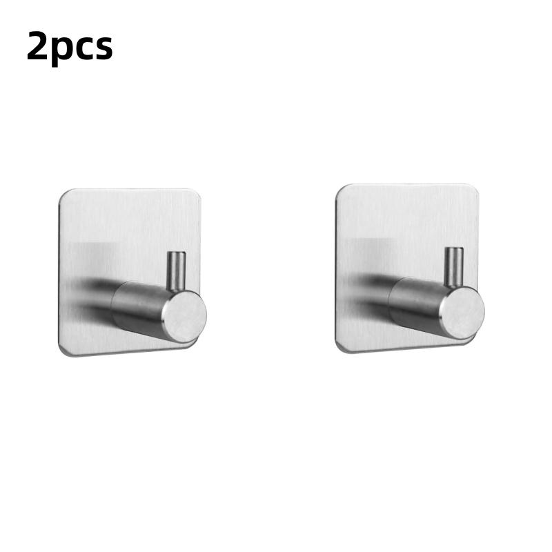 Punch-Free Wall Hooks Adhesive Towel Hanger Door Cloth Coat Holder Bathroom Kitchen Hardware Rack Bag Hook Organizer For Hanging