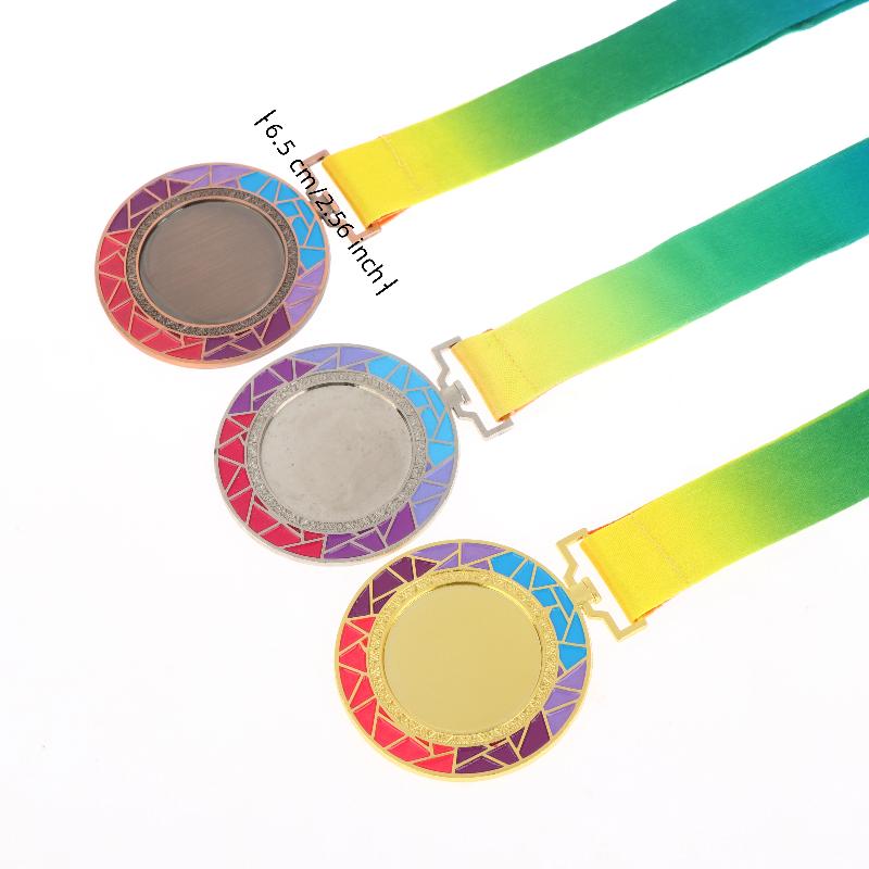 Metall-Auszeichnungsmedaillen mit Halsband Gold Silber Bronze Stil für Sport Akademiker oder jeden Wettbewerb Durchmesser