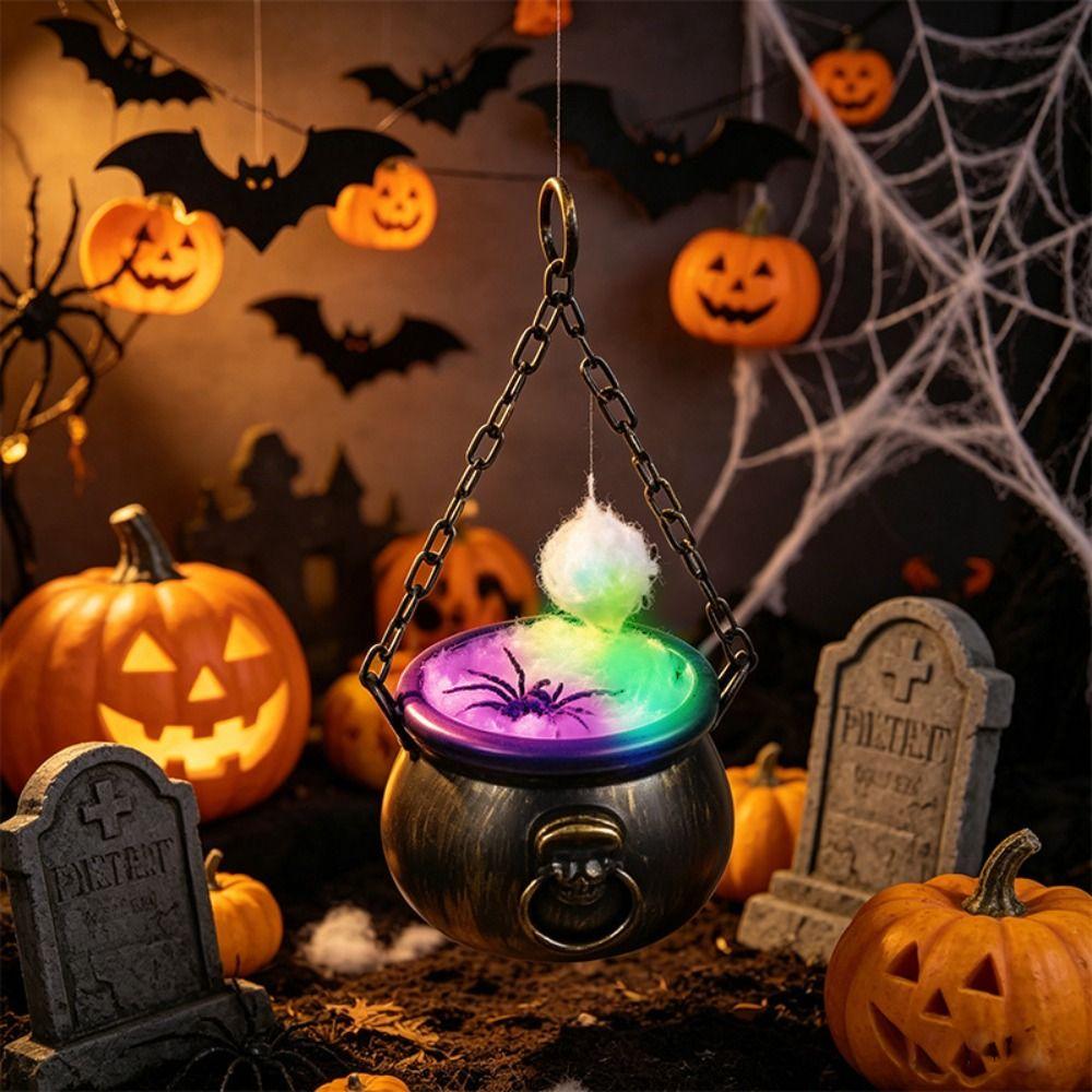 Mystical Halloween Cauldron Black Party Prop Decor Table Centerpiece Halloween