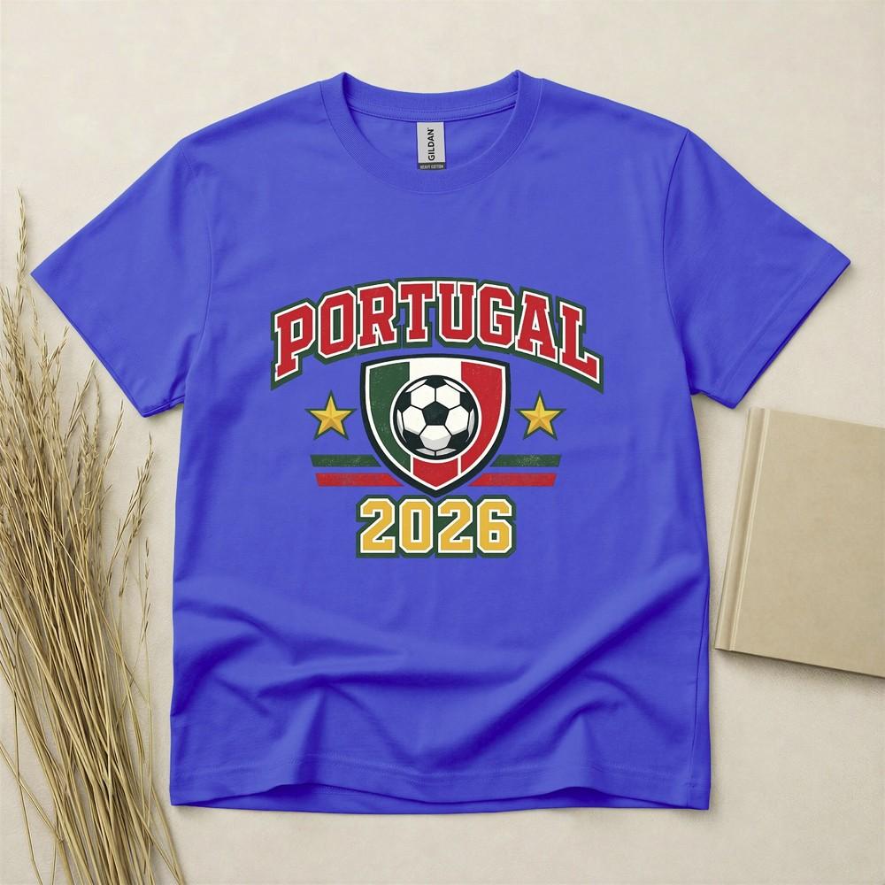 Portugal 2026 Football Fan T Shirt Soccer Supporters Gildan Cotton Family Top