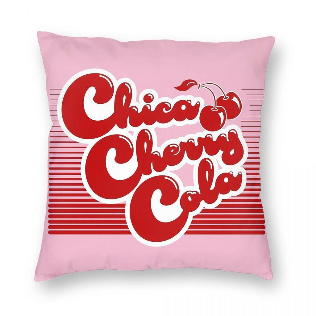 Chica Cherry Cola Square Pillowcase Polyester Linen Velvet Printed Zip Decorative Home Cushion Cover