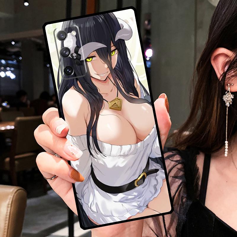 Albedo Overlord Anime Case For Samsung Galaxy S20 FE S9 S10 Plus Note 10 Note 20 S21 S22 Ultra Phone Back Cover