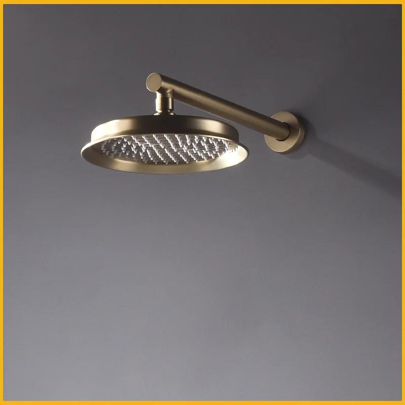 Black G1/2 Round/Square Shower Arm Bathroom Stainless Steel Ceiling Wall Mount Fixed Shower Bracket Faucet Replacement Parts